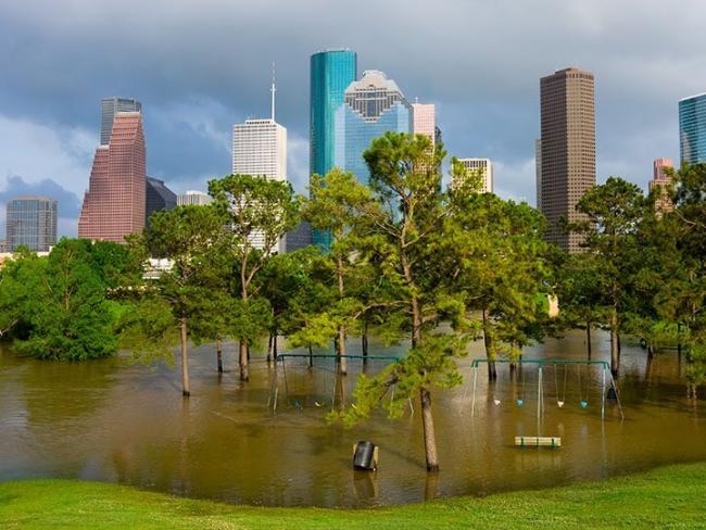 Flooding in Houston park